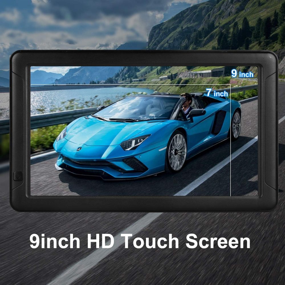 GPS Navigation for Car （9 Inch） Slimline Touch Screen Real Voice Direction ，USA Edition 2025 (Free Lifetime Updates) Turn-by-Turn Voice and Lane Guidance, Speed and Red Light Warning (American Brand) - Image 2
