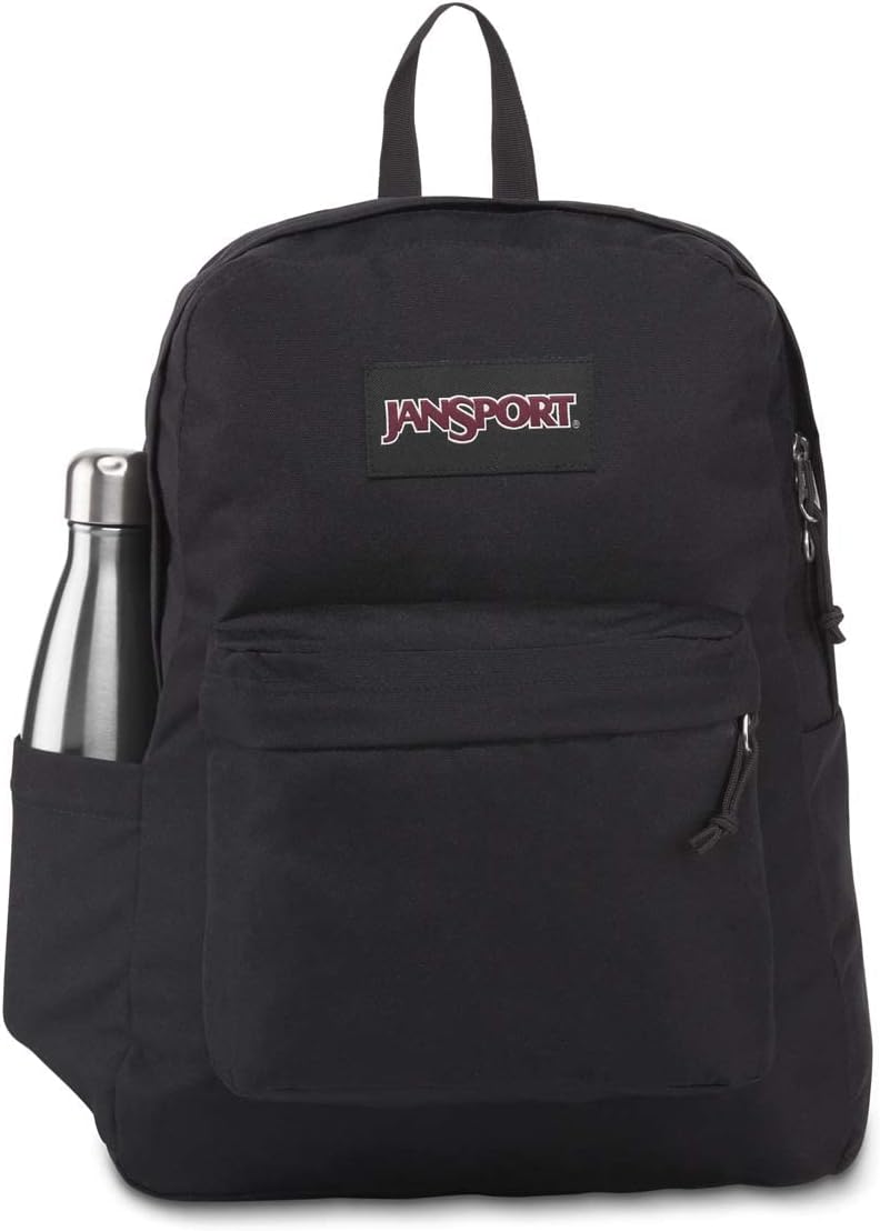 JanSport SuperBreak Plus Backpack with Padded 15-inch Laptop Sleeve and Integrated Bottle Pocket - Spacious and Durable Daypack for Work and Travel - Black - Image 6
