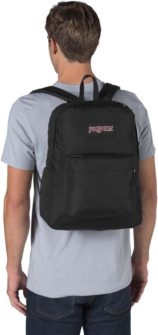 JanSport SuperBreak Plus Backpack with Padded 15-inch Laptop Sleeve and Integrated Bottle Pocket - Spacious and Durable Daypack for Work and Travel - Black - Image 9