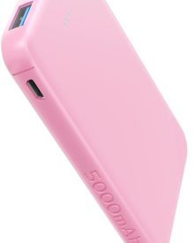 VANYUST S22 Portable Charger, Power Bank, 5000mAh External Battery Pack Compatible with iPhone 15/14/13/12/11/X All Series and Android Phone, Pink