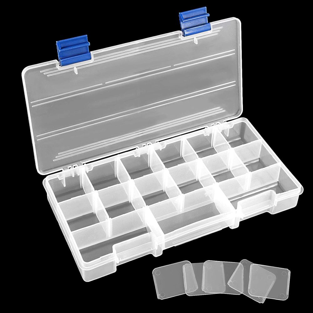 ZOENHOU 4 Layers Fishing Tackle Box, 10 x 6.7 x 9.8 Inch Portable Tackle Stuff Tool Boxes Organizer Portable Fishing Stuff Storage Case for Men Women Beginner - Image 5